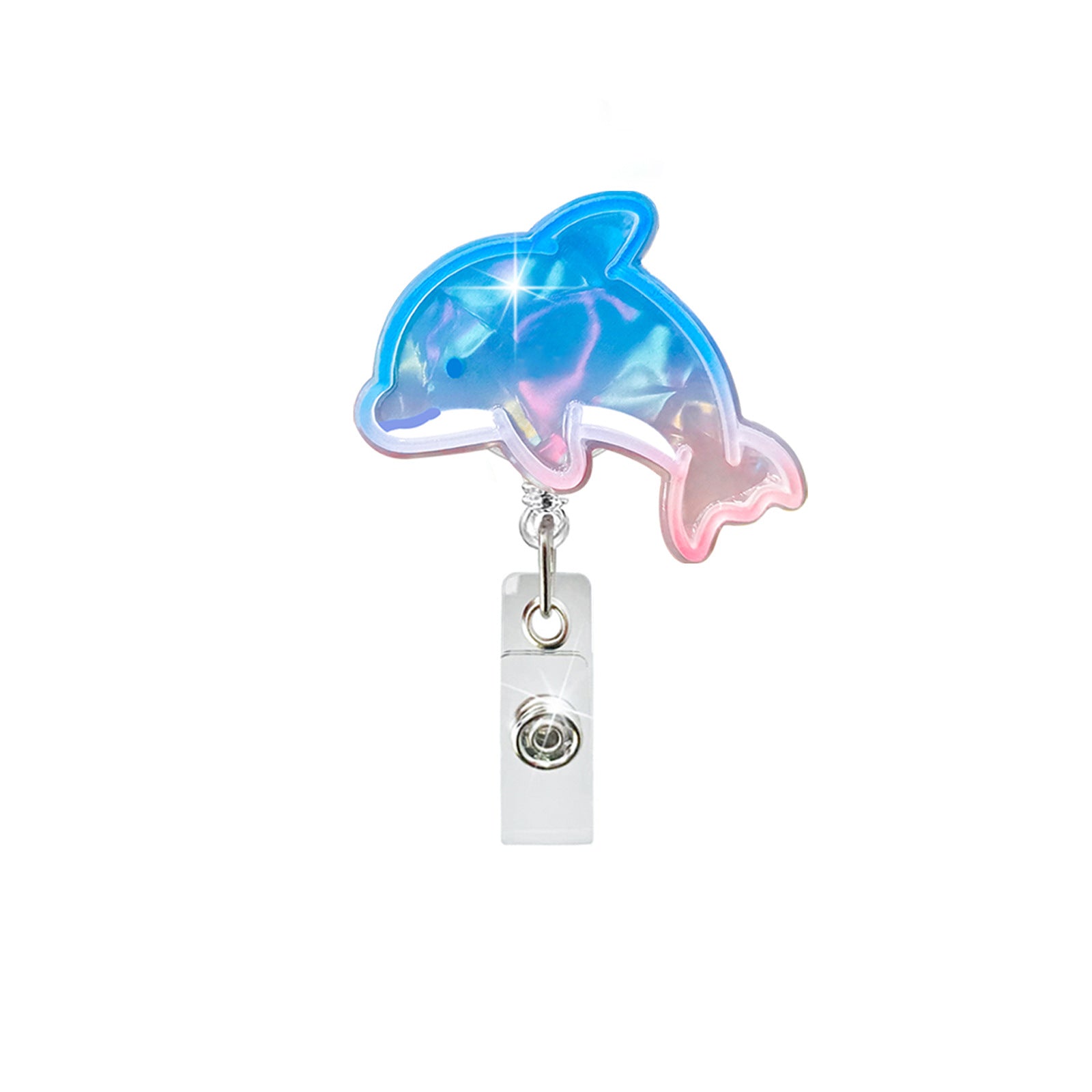 Wholesale Protect Marine Life Dolphin Jellyfish Coral Retractable Badge Keychain